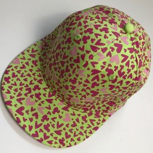 Disney parks authentic green pink mickey heart hat